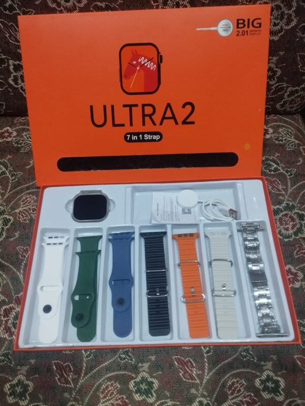 Ultra 2 Smart Watch with 7-in-1 Interchangeable Strap | Premium Fitness & Health Tracker | Waterproof Wearable Tech - Image 2